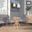 2 LeisureMod Asbury Taupe Chromed Legs Dining Chairs
