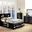Ireland Black Bookcase Storage Bedroom Set