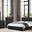 Lorenzi Black Upholstered Platform Bedroom Set