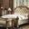 Vendome Bone Gold Patina Cal. King Upholstered Panel Bed
