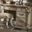 Vendome Gold Patina and Bone Vanity Desk
