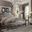 Versailles II Silver Antique Platinum Upholstered Panel Bedroom Set