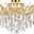 Maria Theresa 24" Gold 6 Light Flush Mount With Clear Royal Cut Crystal Trim