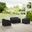 3 Piece Outdoor Furniture Cover Set In Black