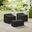 3 Piece Outdoor Furniture Cover Set In Black