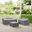 3 Piece Outdoor Sectional Furniture Cover Set In Gray