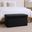 30 Inch Boucle Storage Ottoman In Black