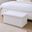 30 Inch Boucle Storage Ottoman In White