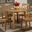 Simplicity Honey Extendable Round Drop-Leaf Dining Room Set