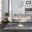 4 LeisureMod Asbury Cream Chromed Legs Dining Chairs