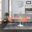 4 LeisureMod Asbury Orange Chromed Legs Dining Chairs