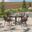 4 LeisureMod Devon Brown Aluminum Arm Chairs