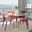 4 LeisureMod Murray Red Dining Chairs