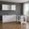 41 Inch Wood Kitchen Island Set with Storage In Gray and White