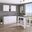 41 Inch Wood Kitchen Island Set with Storage In White and Dark Brown