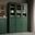 48.5 Inch Pantry China Cabinet with Shaker Doors and Clear Glass In Green