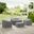 5 Piece Outdoor Furniture Cover Set In Gray