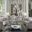 Versailles Ivory Velvet and Bone White Oval Living Room Set