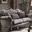 Versailles Velvet and Antique Platinum Wingback Loveseat
