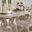 Ragenardus Antique White Double Extendable Pedestal Dining Table