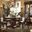 Acme Vendome 5PC Single Pedestal Dining Room Set with Tempered Glass Top in Cherry