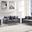 Meridian Naomi 2 Piece Velvet Living Room Set In Grey