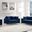 Meridian Naomi 2pc Velvet Living Room Set in Navy