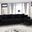 Naomi Velvet 2-Piece Reversible Sectional In Black