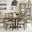 Plank Road Stone Button Extendable Round Dining Room Set