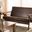 Baxton Studio Bianca Mid-Century Modern Walnut Wood Dark Brown Distressed Faux Leather 2-Seater Loveseat