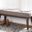 Baxton Studio Elia Mid-Century Modern Walnut Wood Light Grey Fabric Button-Tufted Bench