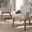 Baxton Studio Nexus Mid-Century Modern Walnut Wood Finishing Greyish Beige Fabric Dining Armchair (Set Of 2)
