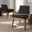 Baxton Studio Nexus Mid-Century Modern Walnut Wood Finishing Dark Fabric Dining Side Chair (Set Of 2)