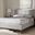 Baxton Studio Valencia Mid-Century Modern Greyish Beige Fabric Queen Size Platform Bed
