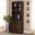 Baxton Studio Laurana Modern And Contemporary Dark Walnut Finished Kitchen Cabinet And Hutch