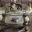 Versailles Antique Platinum and Clear Glass Coffee Table