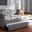 Baxton Studio Camelia Modern And Contemporary Grey Fabric Upholstered Button-Tufted Twin Size Sofa Daybed With Roll-Out Trundle Guest Bed