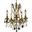 Rosalia 18" French Gold 5 Light Pendant With Clear Royal Cut Crystal Trim