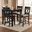 Baxton Studio Lenoir Modern and Contemporary Gray Fabric Upholstered Espresso Brown Finished 5-Piece Wood Pub Set