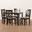 Baxton Studio Verner Modern and Contemporary Sand Fabric Upholstered Espresso Brown Finished 5-Piece Wood Dining Set