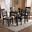 Baxton Studio Mael Modern and Contemporary Grey Fabric Upholstered Espresso Brown Finished 5-Piece Wood Dining Set