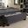 Baxton Studio Hannah Modern And Contemporary Dark Grey Fabric Upholstered Button-Tufting Storage Ottoman Bench