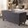 Baxton Studio Kaylee Modern Classic Dark Grey Fabric Upholstered Button-Tufting Storage Ottoman Bench