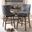 Baxton Studio Gradisca Modern And Contemporary Brown Wood Finishing And Grey Fabric Button-Tufted Upholstered Swivel Barstool Set of 2