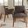 Baxton Studio Nexus Mid-Century Modern Walnut Wood Finishing And Gravel Fabric Upholstered Arm Chair (Set Of 2)