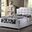Baxton Studio Carlotta White Modern Bed With Upholstered Headboard - Full Size