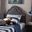 Baxton Studio Rita Modern And Contemporary Dark Grey Fabric Upholstered Twin Size Headboard