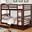 Furniture of America California IV Dark Walnut Twin over Twin Bunk Bed