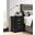 Louis Phillipe 3 Drawer Nightstand (Black)
