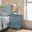 Louis Phillipe 3 Drawer Nightstand (Blue)